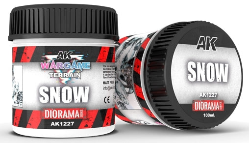 AK Interactive 1227 Wargame Terrain: Snow Texture Acrylic 100ml Bottle