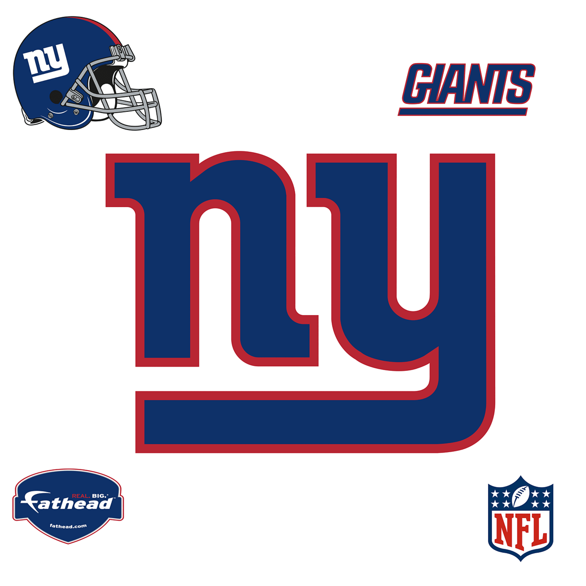 New York Giants - RealBig Logo Collection - Official NFL - Reusable Vinyl Wall Decals #1