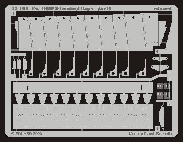 Eduard 32101 1/32 Aircraft- Fw190D9 Landing Flaps for HSG