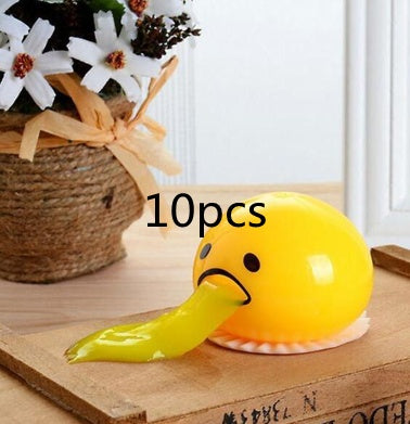 Funny Vomiting Egg Yolk Toy – Stress Relief Squishy Prank Gift
