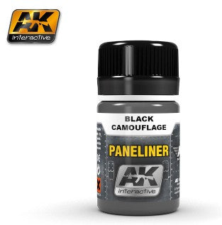 AK Interactive 2075 Air Series: Panel Liner Black Camouflage Enamel Paint 35ml B