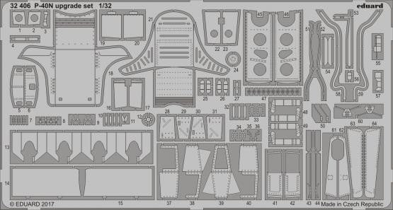 Eduard 32406 1/32 Aircraft- P40M Upgrade Set for EDU & HSG