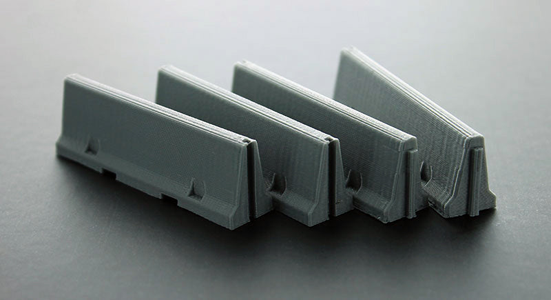 3D To Scale 50-100-GY 1/50 Scale Traffic / Jersey Barriers