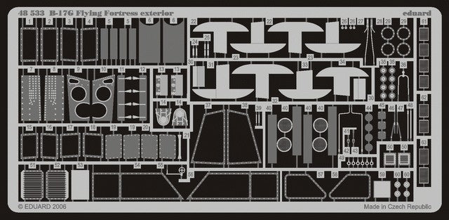 Eduard 48533 1/48 Aircraft- B17G Flying Fortress Exterior for RMX