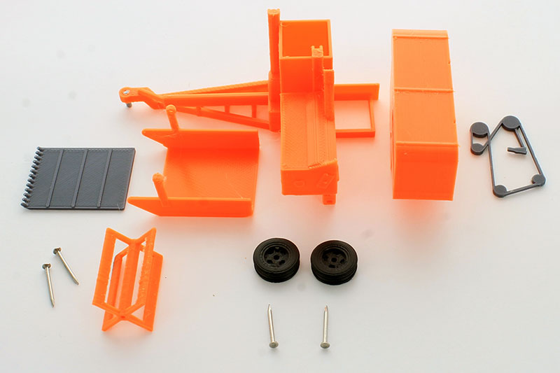 3D To Scale 64-360-OR 1/64 Scale Vintage Pull-Type Combine Kit