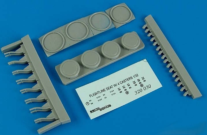 Aerobonus 320030 1/32 Flightline Seat w/4 Casters