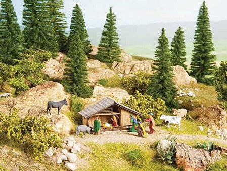 Walthers SceneMaster 949-1402 HO Scale Nativity Scene 12-Piece Set -- 2-15/16 x 1-3/8 x 2-15/16" 7.5 x 3.5 x 7.5cm