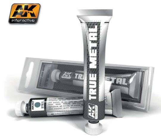 AK Interactive 457 True Metal: Steel Wax Paint 20ml Tube