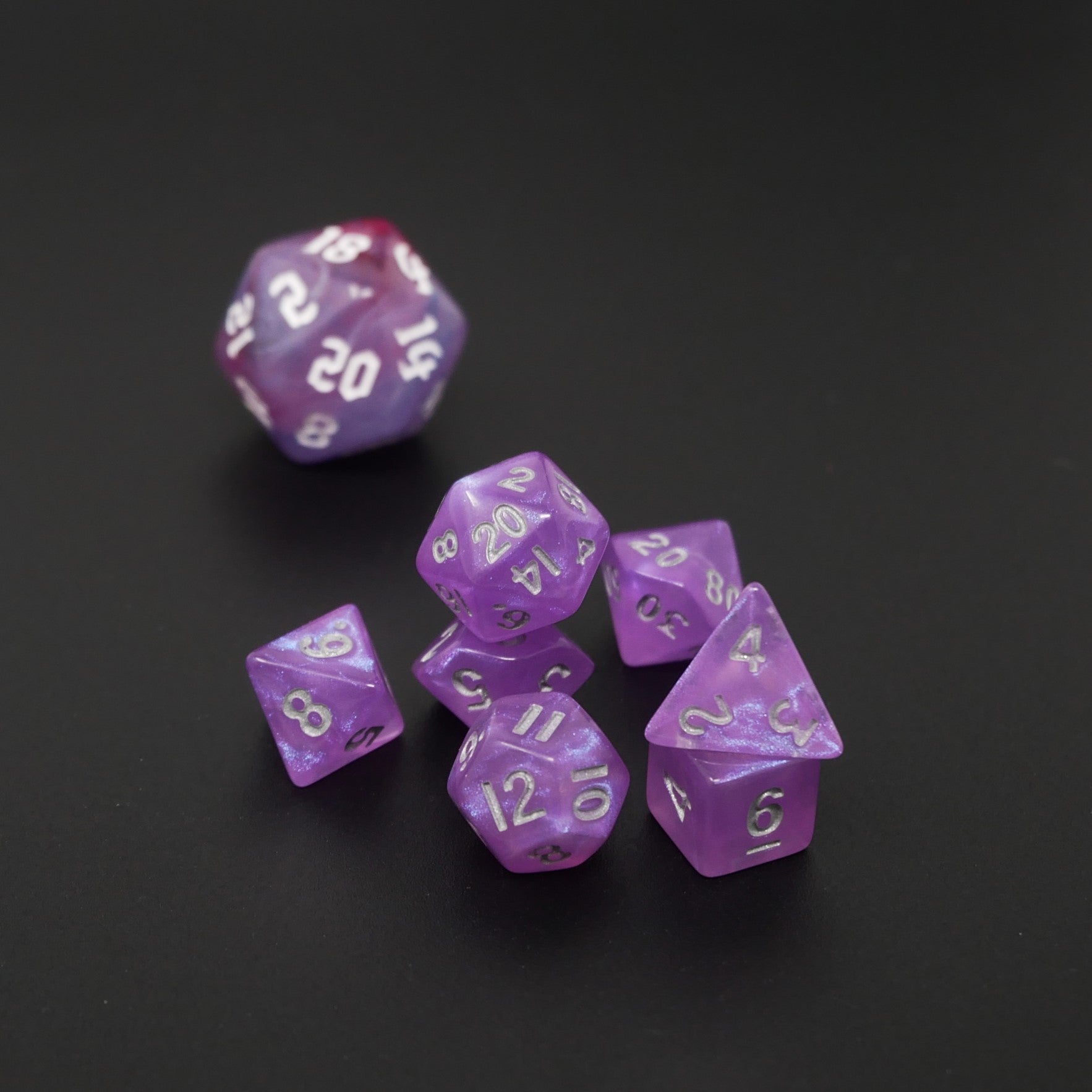 Fairy Spirit - 7 Piece DnD Dice Set | Mini Acrylic RPG Gaming Dice