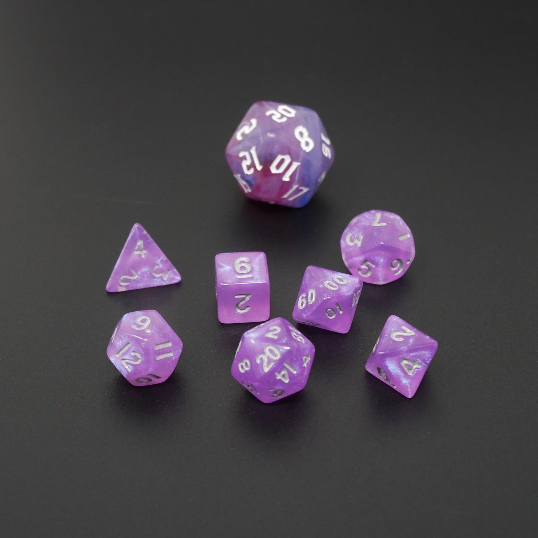 Fairy Spirit - 7 Piece DnD Dice Set | Mini Acrylic RPG Gaming Dice
