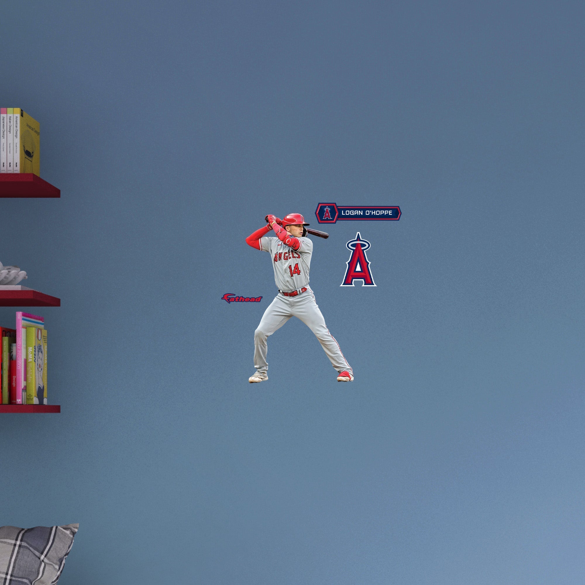 Logan O'Hoppe - RealBig Collection - Official MLB - Los Angeles Angels - Reusable Vinyl Wall Decals