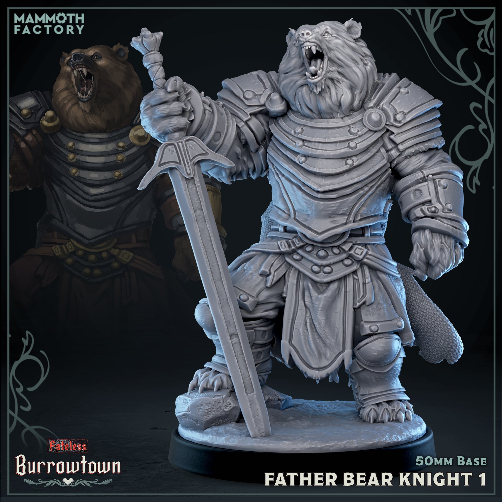 Father Bear Knight (Male Bearfolk Soldier)