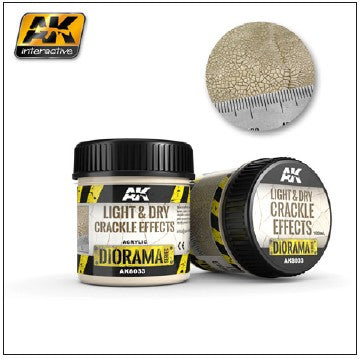 AK Interactive 8033 Diorama Series: Light & Dry Crackle Effects Acrylic 100ml Bo