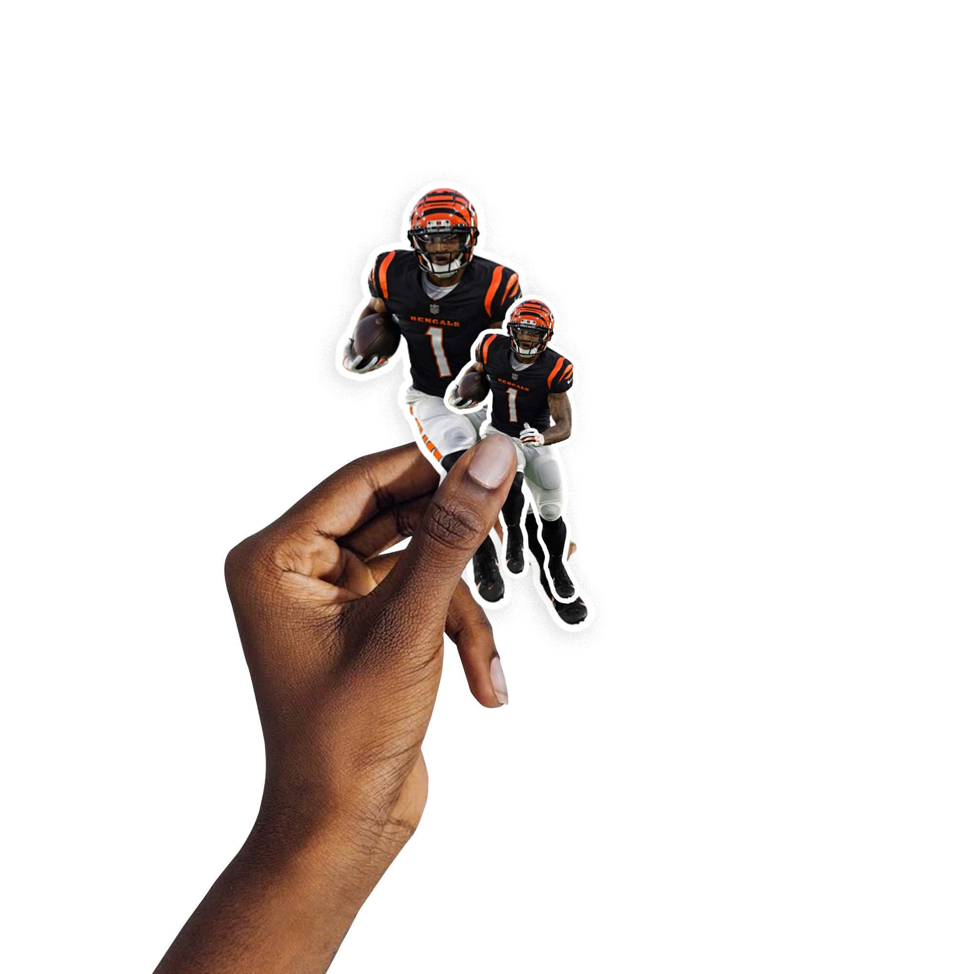 Ja'Marr Chase - 5 Player Minis (Mixed Sizes) - Official NFL - Cincinnati Bengals - Reusable Vinyl Decals