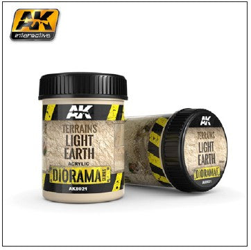 AK Interactive 8021 Diorama Series: Terrains Light Earth Texture Acrylic 250ml B