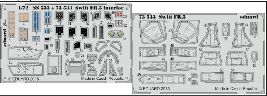 Eduard 73533 1/72 Aircraft- Swift FR5 for ARX (Painted)