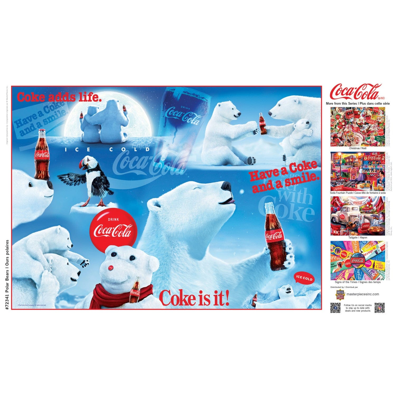 Coca-Cola Polar Bears 1000 Piece Jigsaw Puzzle