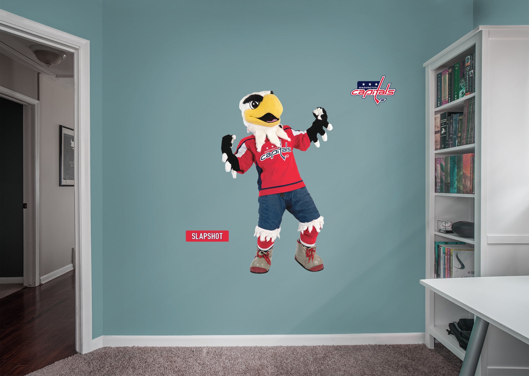 Slapshot Mascot - RealBig Collection - Official NHL - Washington Capitals - Reusable Vinyl Wall Decals