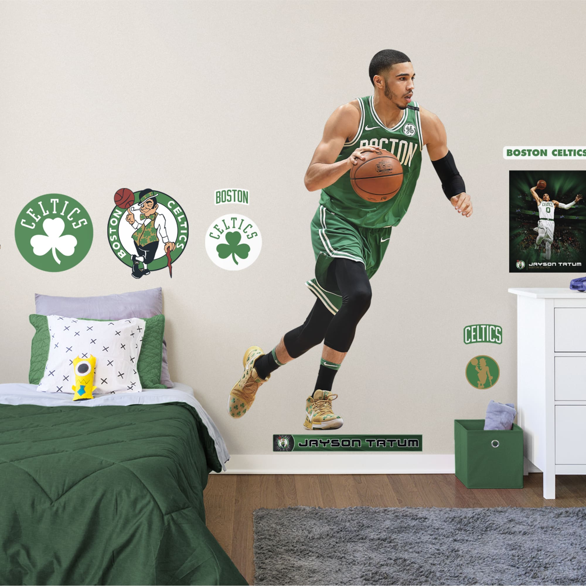 Jayson Tatum - RealBig Collection - Official NBA - Boston Celtics - Reusable Vinyl Wall Decals
