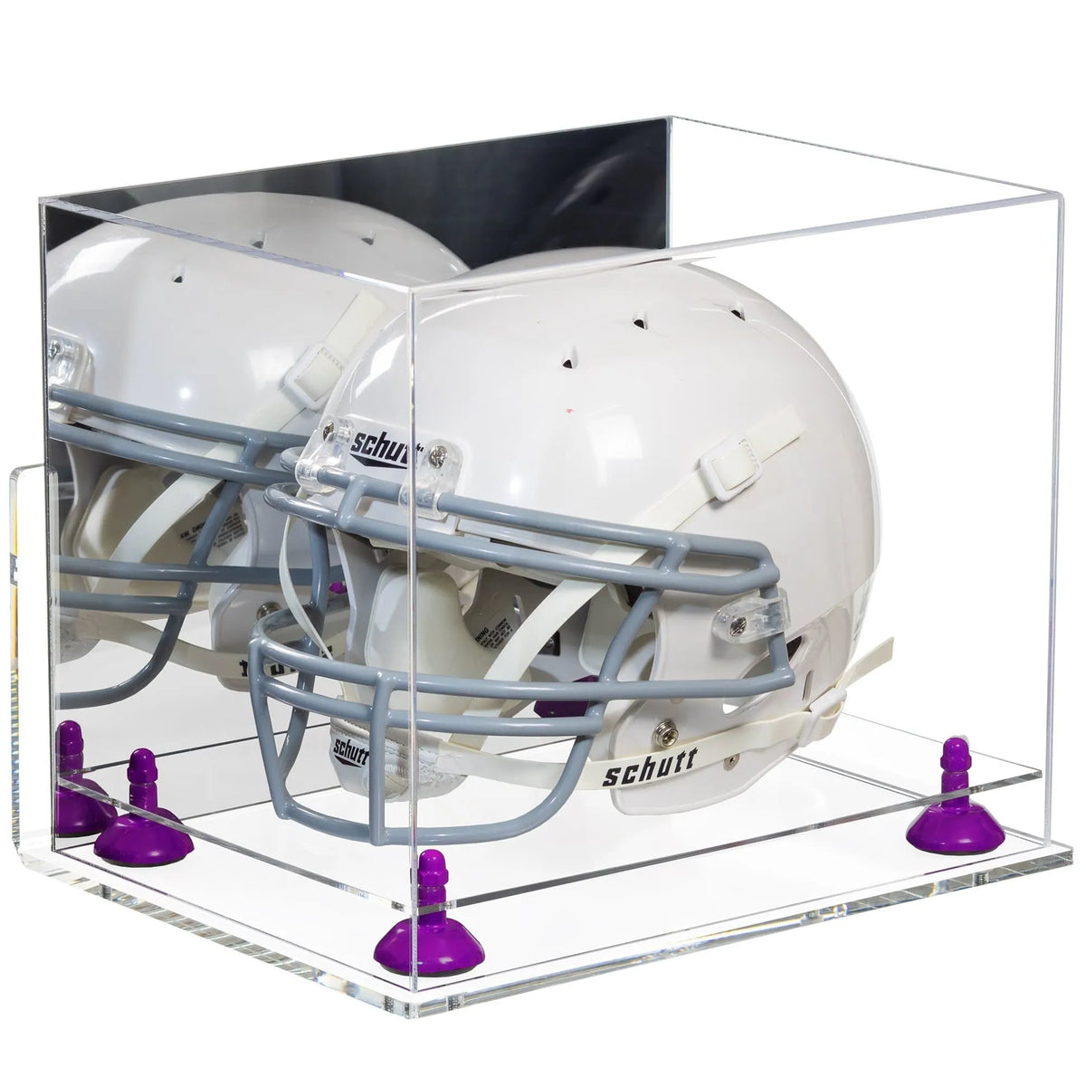 Acrylic Full Size Football Helmet Display Case - Mirror Wall Mounts (A002/V44)