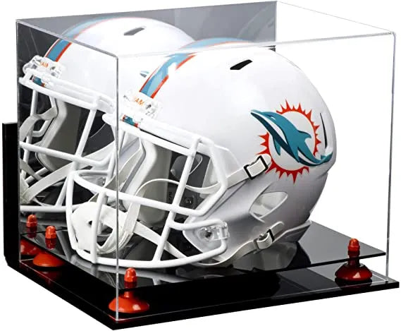 Acrylic Full Size Football Helmet Display Case - Mirror Wall Mounts (A002/V44)