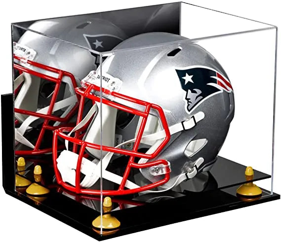 Acrylic Full Size Football Helmet Display Case - Mirror Wall Mounts (A002/V44)