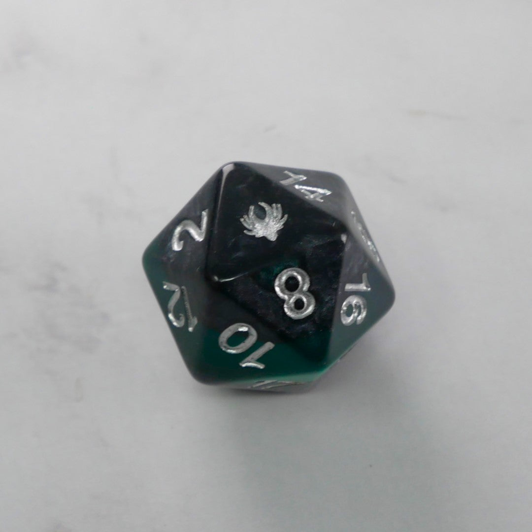 Forgotten Emerald - 7 Piece DnD Dice Set | Acrylic RPG Gaming Dice