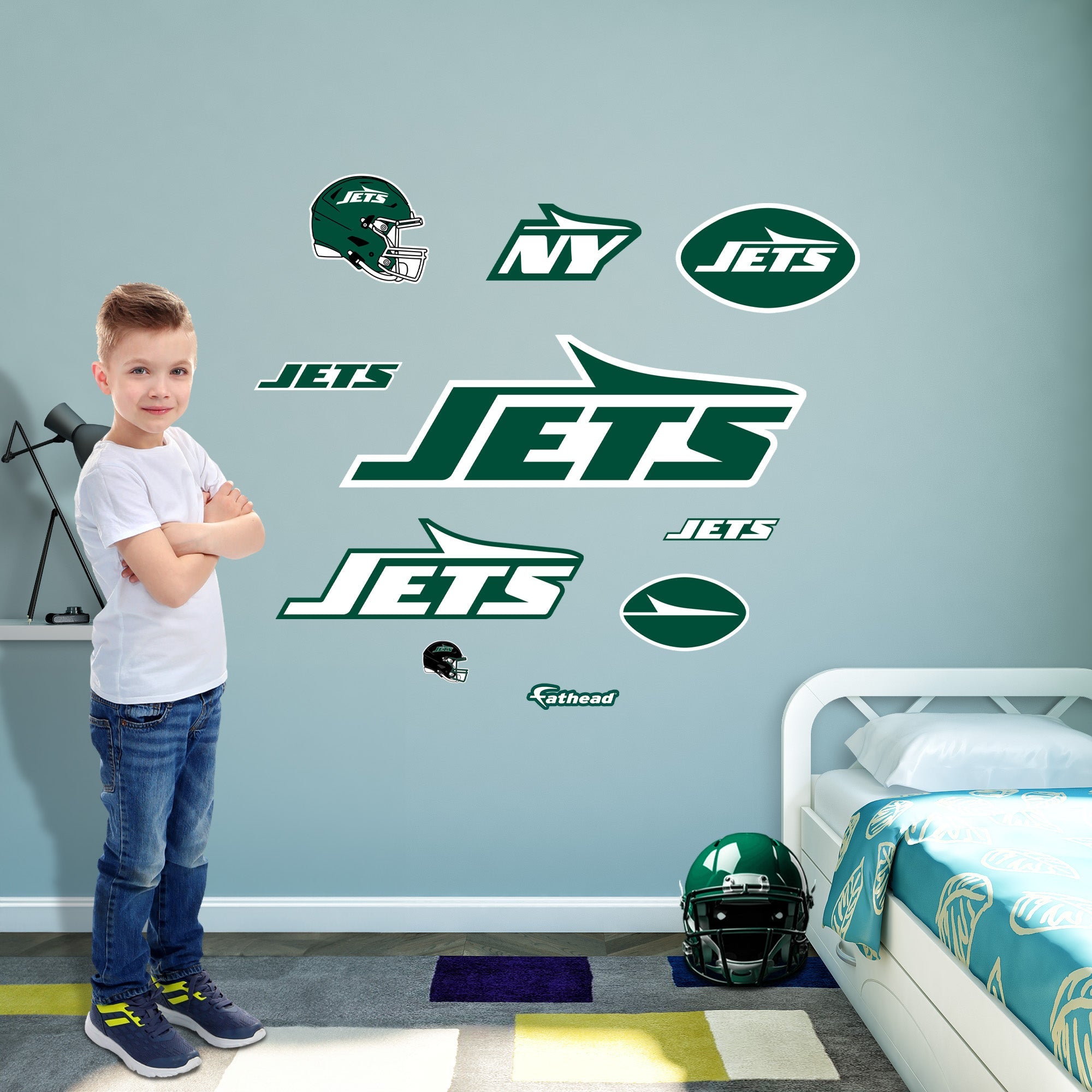 New York Jets - RealBig Logo Collection - Official NFL - Reusable Vinyl Wall Decals