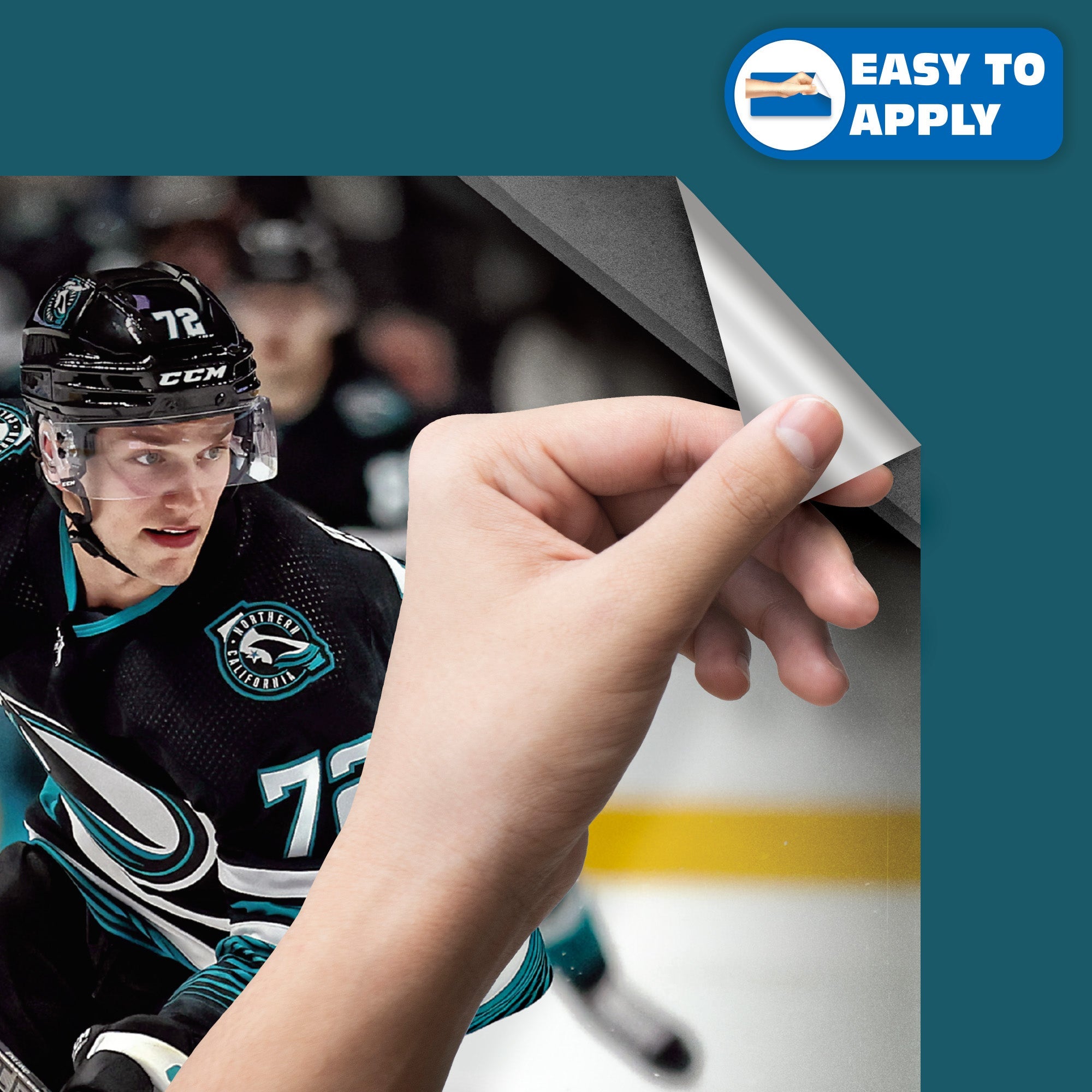 William Eklund - RealBig Collection - Official NHL - San Jose Sharks - Reusable Vinyl Wall Decals