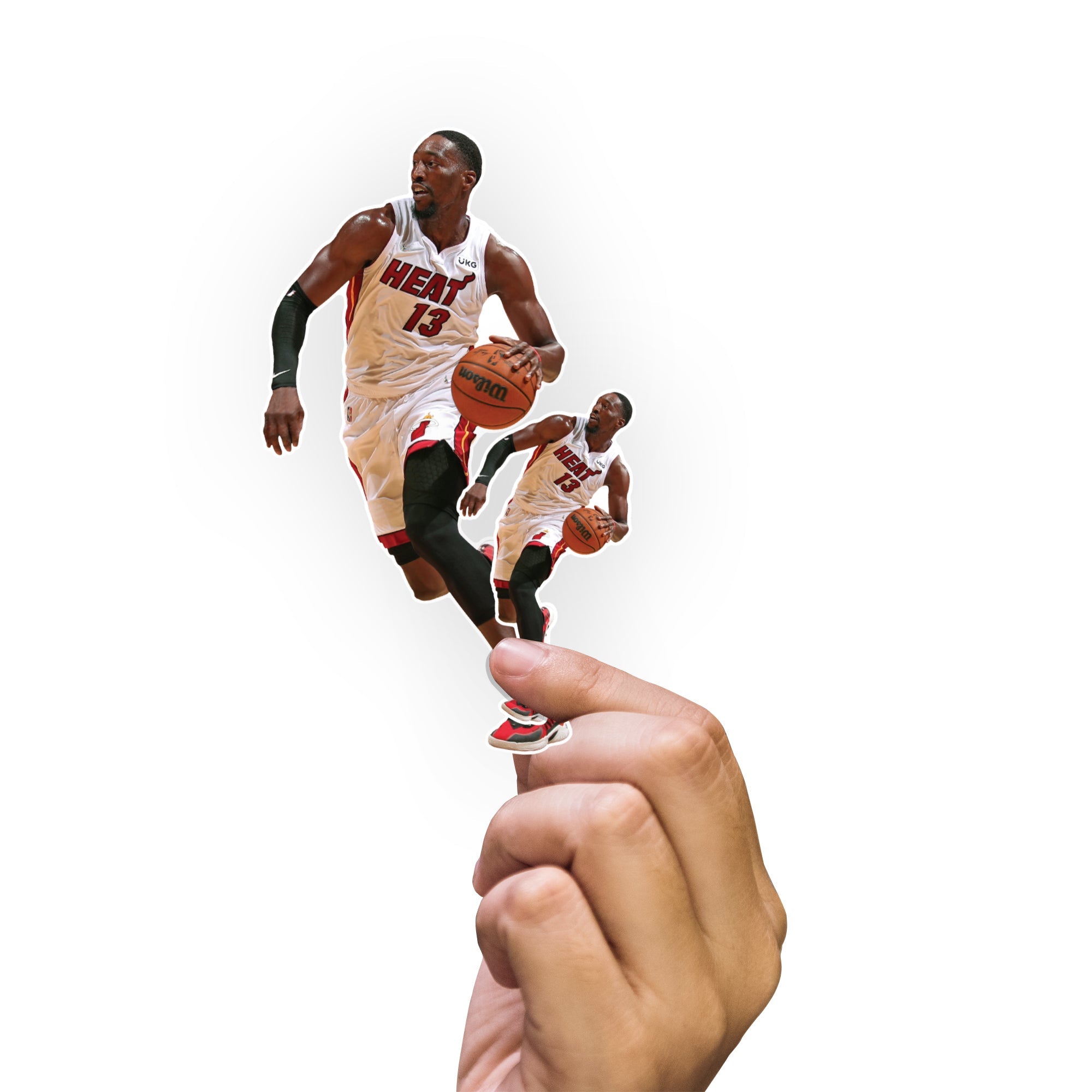 Bam Adebayo - 5 Minis (Mixed Sizes) - Official NBA - Miami Heat - Reusable Vinyl Decals