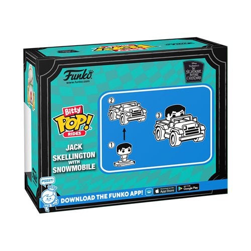 Funko Bitty Pop! Ride The Nightmare Before Christmas Jack Skellington with Snowmobile