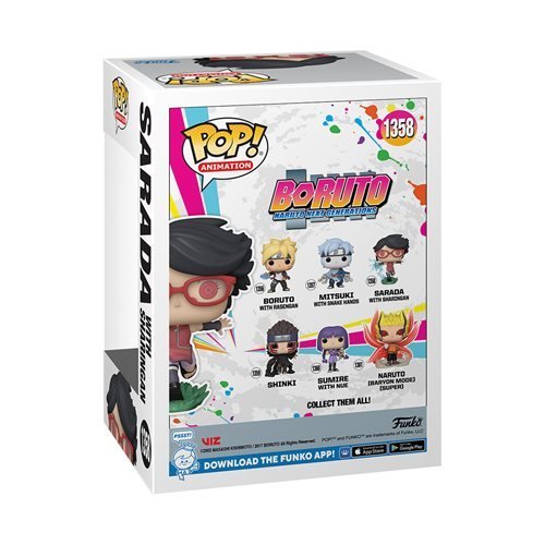 Funko Pop! 1358 Animation - Boruto - Sarada with Sharingan Vinyl Figure - Glow-in-the-Dark Entertainment Earth Exclusive