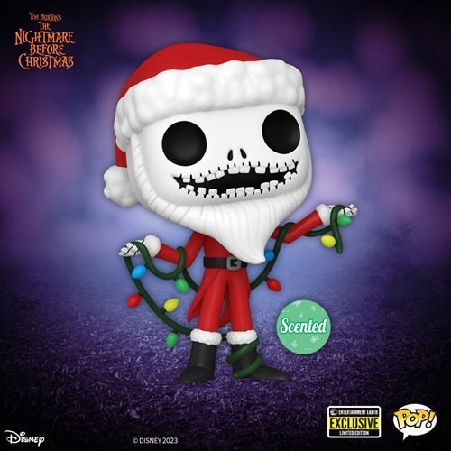 Funko Pop! 1383 - Nightmare Before Christmas 30th Anniversary Santa Jack Scented Vinyl Figure - Entertainment Earth Exclusive