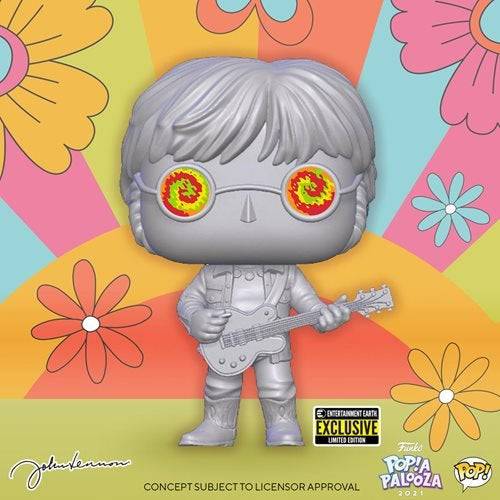 Funko Pop! 246 Rocks - John Lennon with Psychedelic Shades Vinyl Figure - Entertainment Earth Exclusive