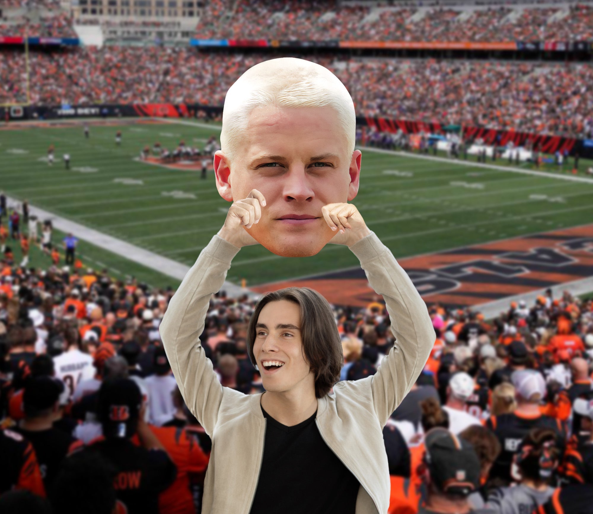 Joe Burrow - Big Head - Official NFLPA - Cincinnati Bengals - Foam Core Cutout