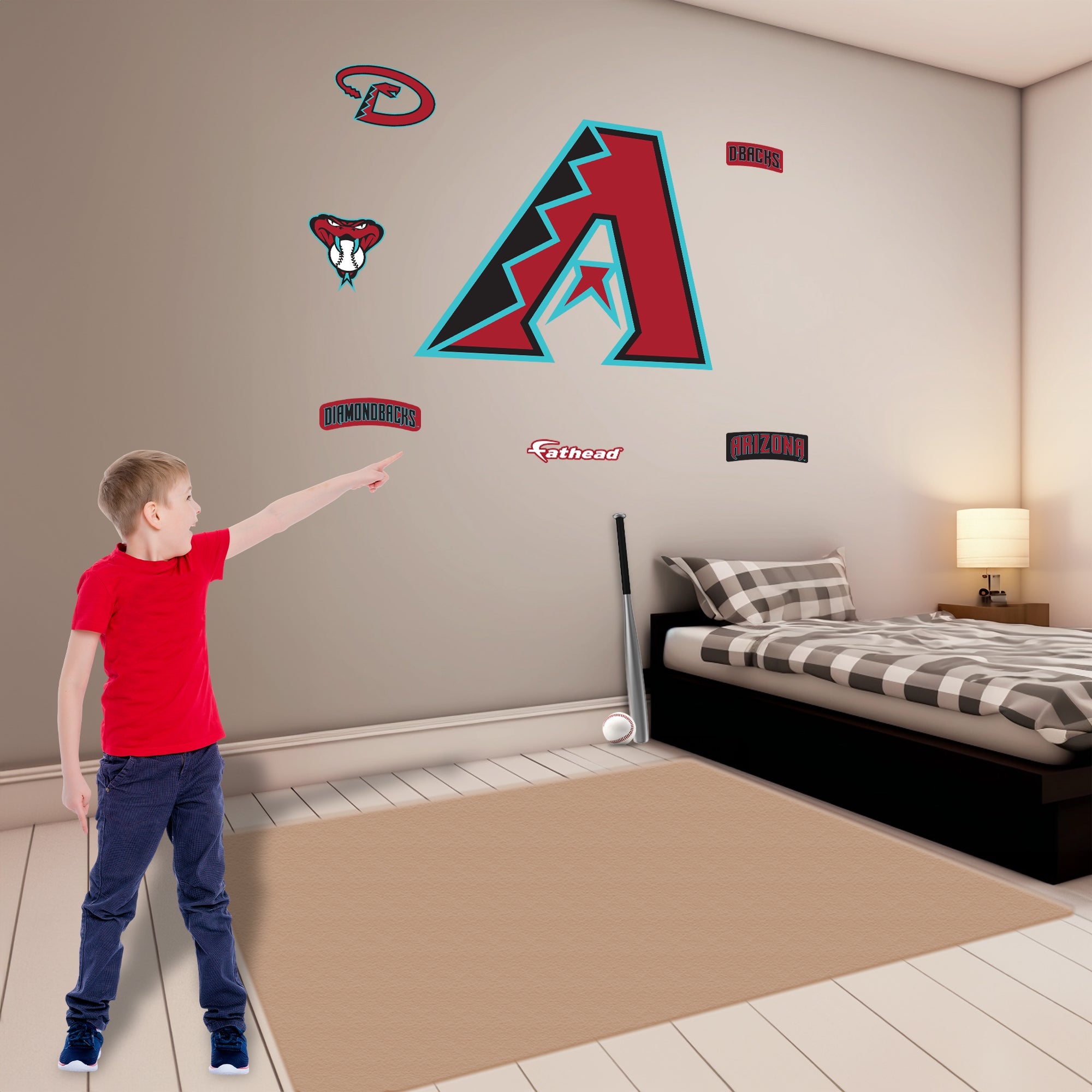 Arizona Diamondbacks - RealBig Logo Collection - Official MLB - Reusable Vinyl Wall Decals