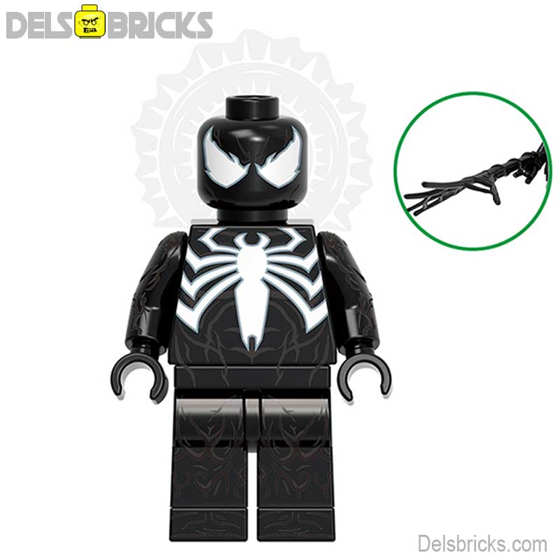 Spider-Man Black suit Symbiote Lego Minifigures Custom Toys