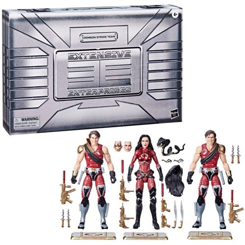G.I. Joe Classified Series Crimson Strike Team Baroness", " Tomax", " & Xamot 6-Inch Action Figures