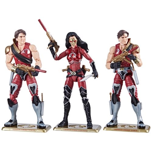 G.I. Joe Classified Series Crimson Strike Team Baroness", " Tomax", " & Xamot 6-Inch Action Figures