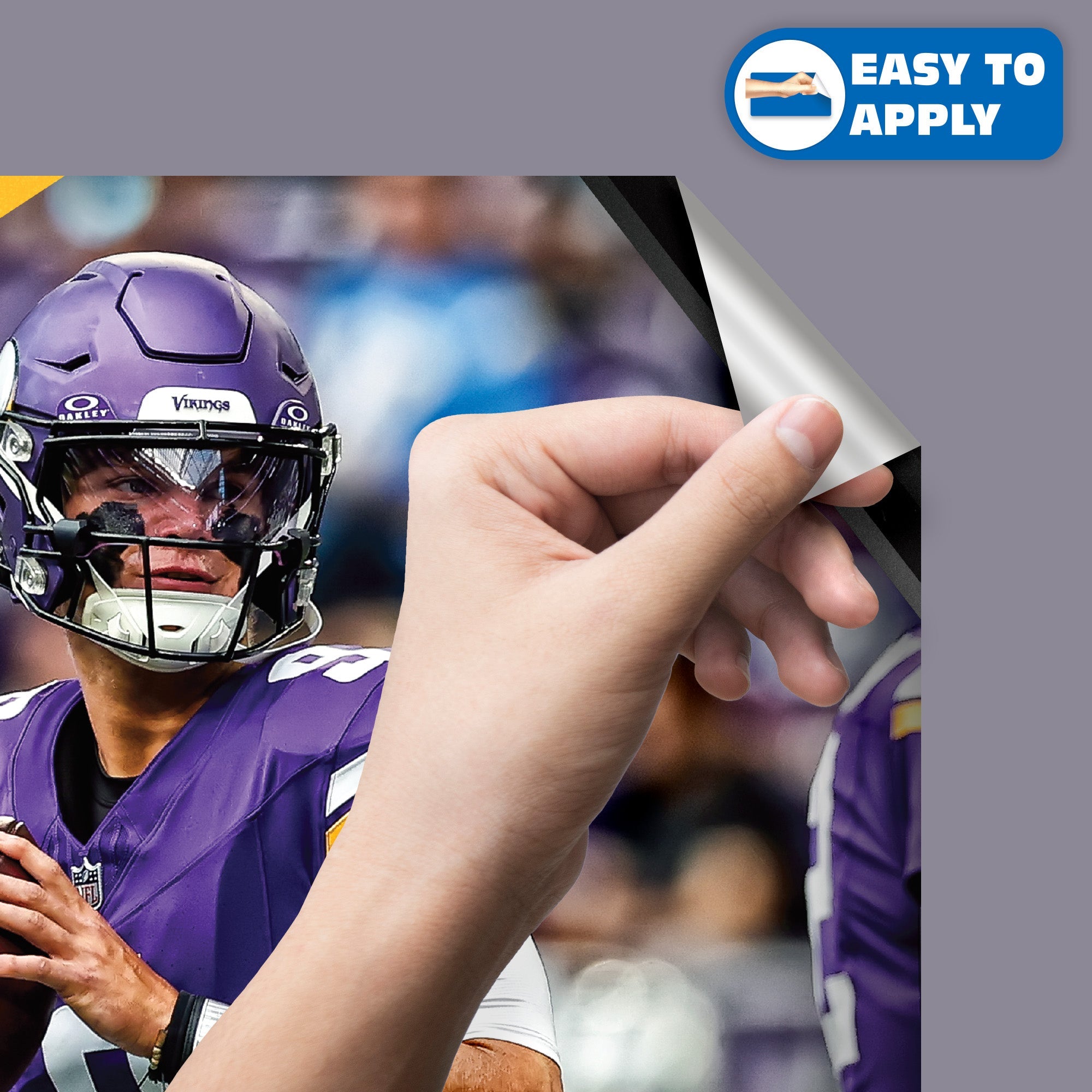 J.J. McCarthy - RealBig Collection - Official NFL - Minnesota Vikings - Reusable Vinyl Wall Decals