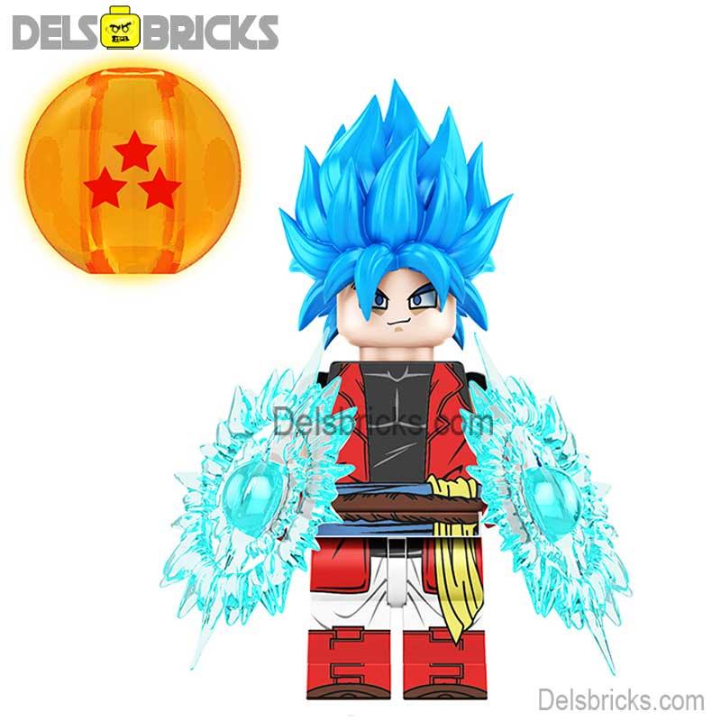 Goku Blue Dragon Ball Z Lego Minifigures Anime Custom Toys G
