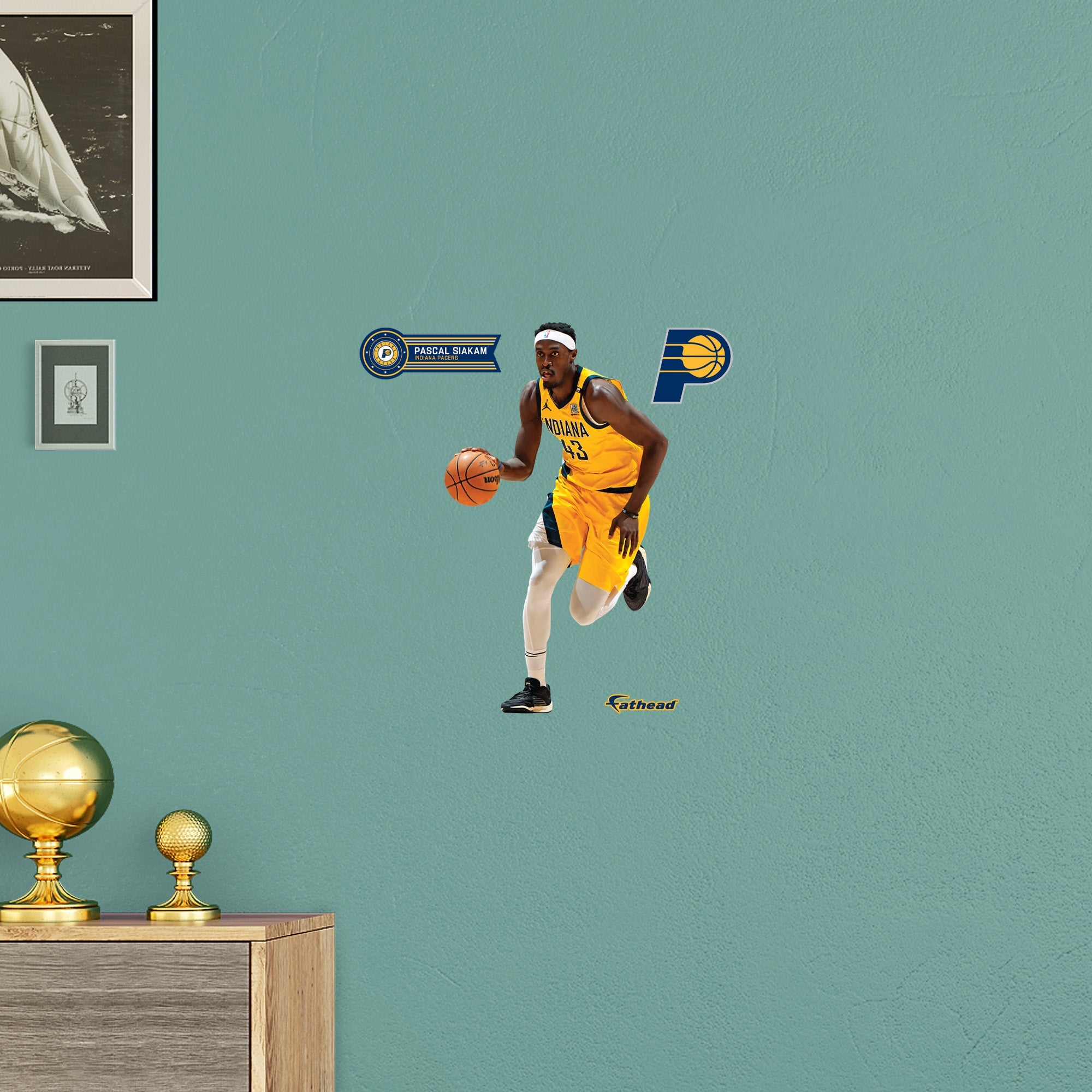Pascal Siakam - RealBig Collection - Official NBA - Indiana Pacers - Reusable Vinyl Wall Decals