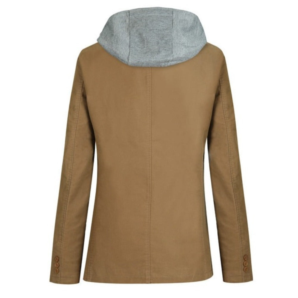 Mens Street Style Hooded Blazer in Black