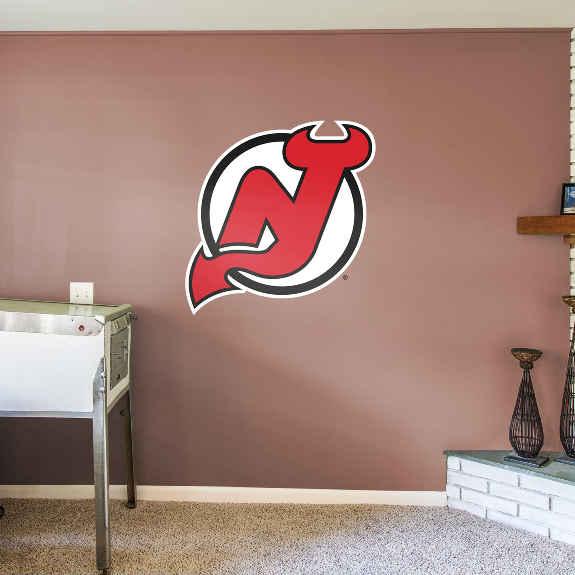 New Jersey Devils - RealBig Logo Collection - Official NHL - Reusable Vinyl Wall Decals