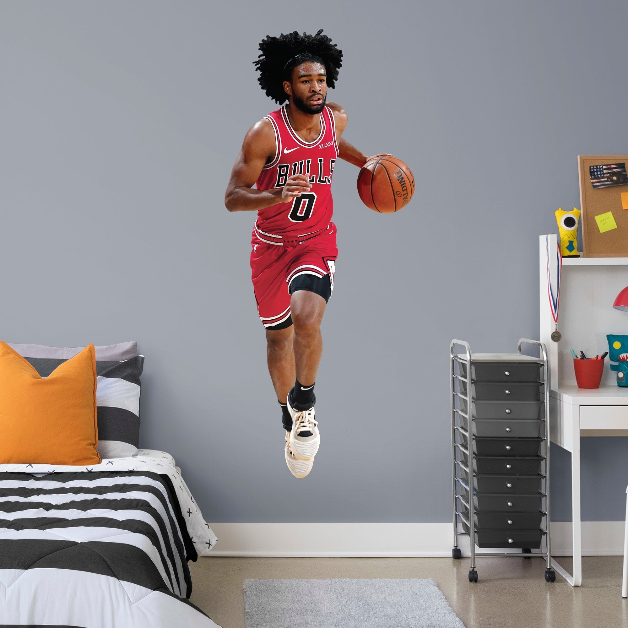 Coby White - RealBig Collection - Official NBA - Chicago Bulls - Reusable Vinyl Wall Decals #1