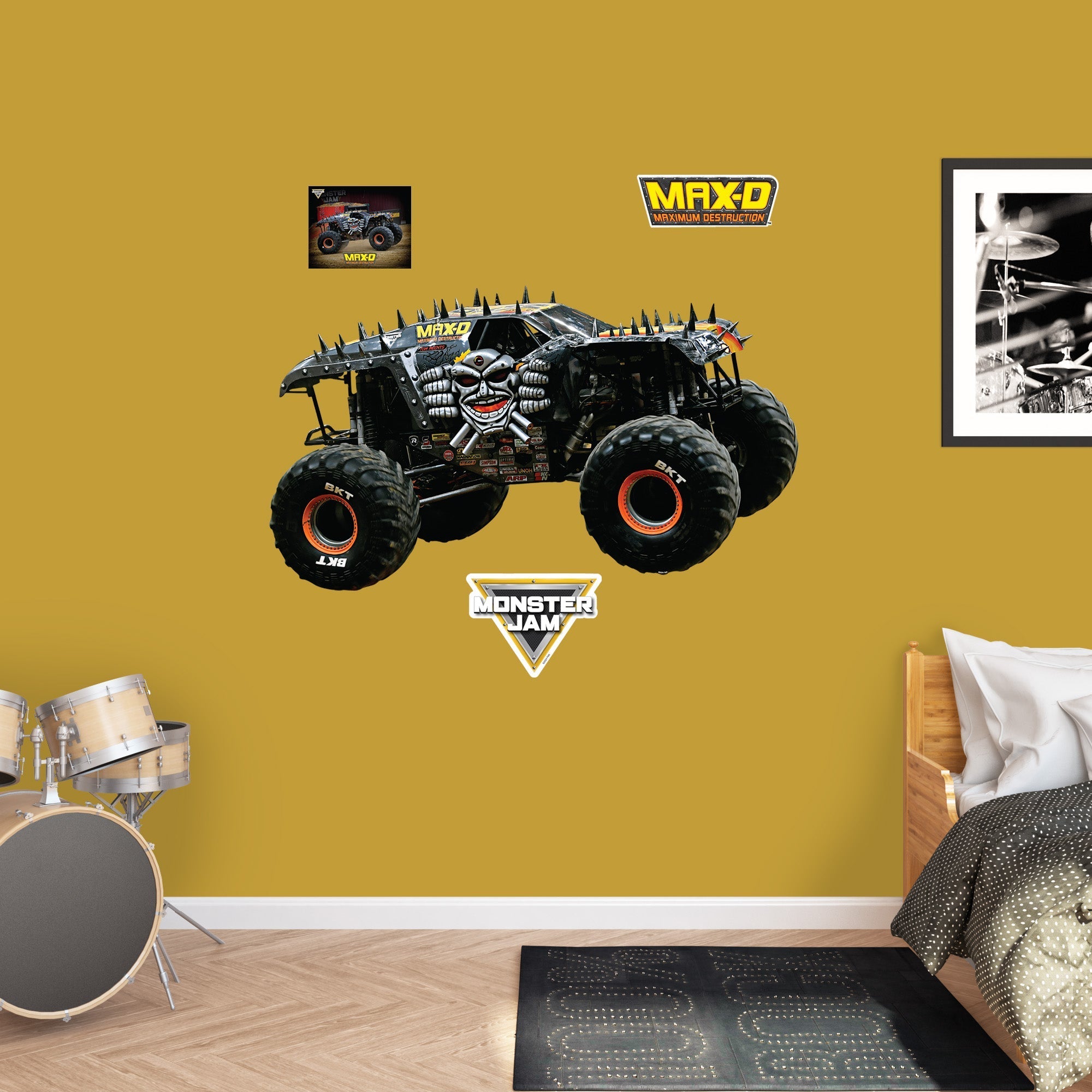 Max-D - Monster Jam - RealBig Collection - Official Monster Jam - Reusable Vinyl Wall Decals