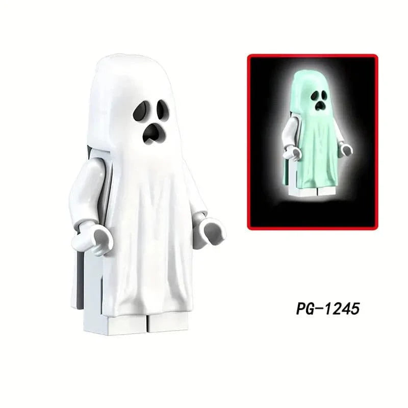 Glow in the Dark Shocked Ghost Lego Minifigures