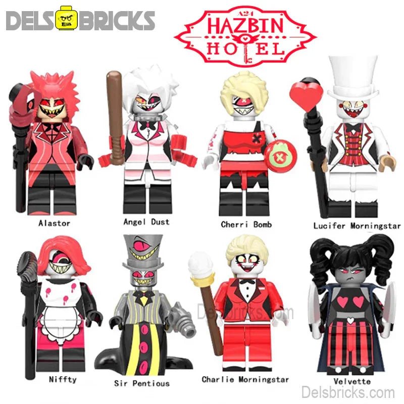 Hazbin Hotel Set of 8 Best Lego Minifigures Custom Toys