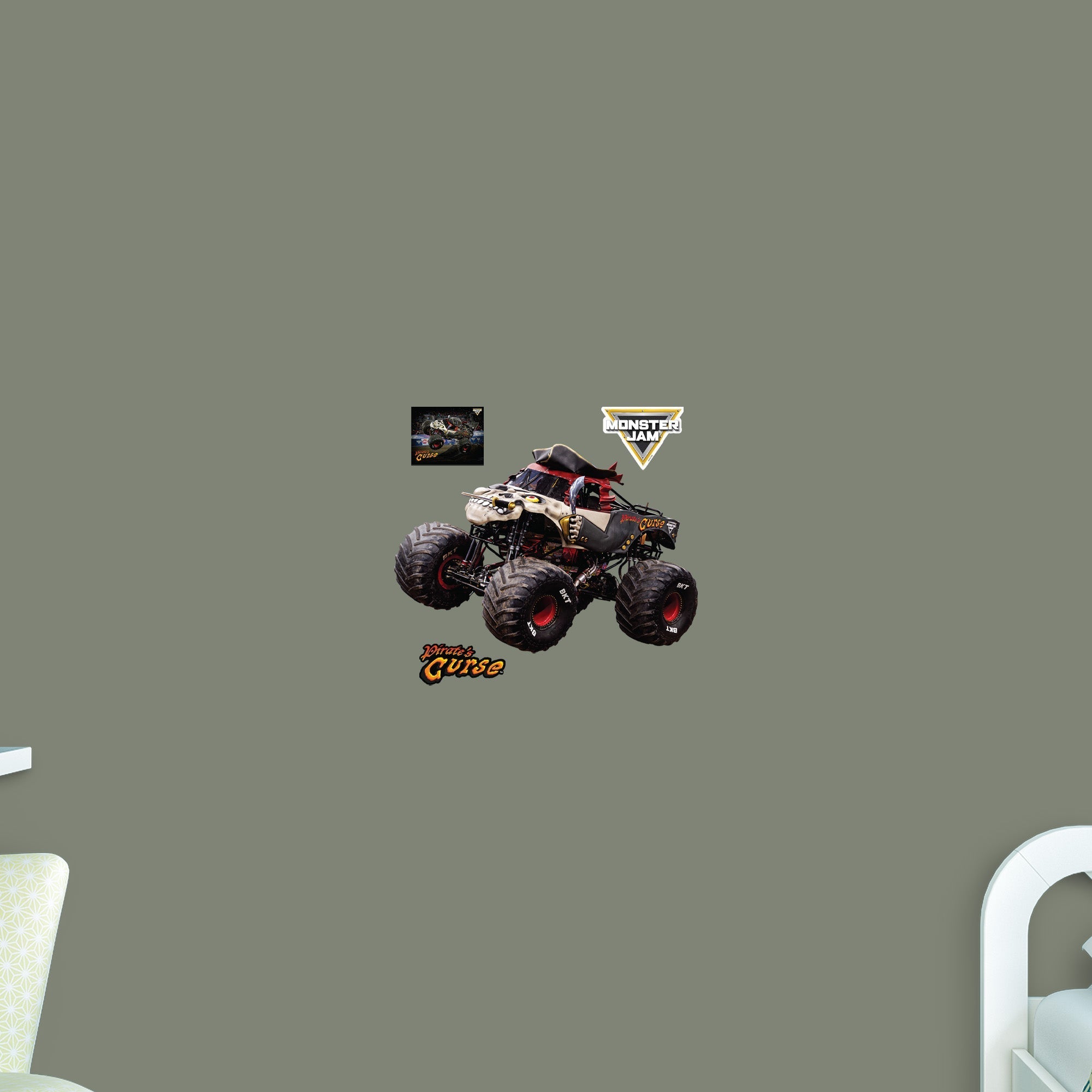 Pirate's Curse - RealBig Character Collection - Official Monster Jam - Reusable Vinyl Wall Decals