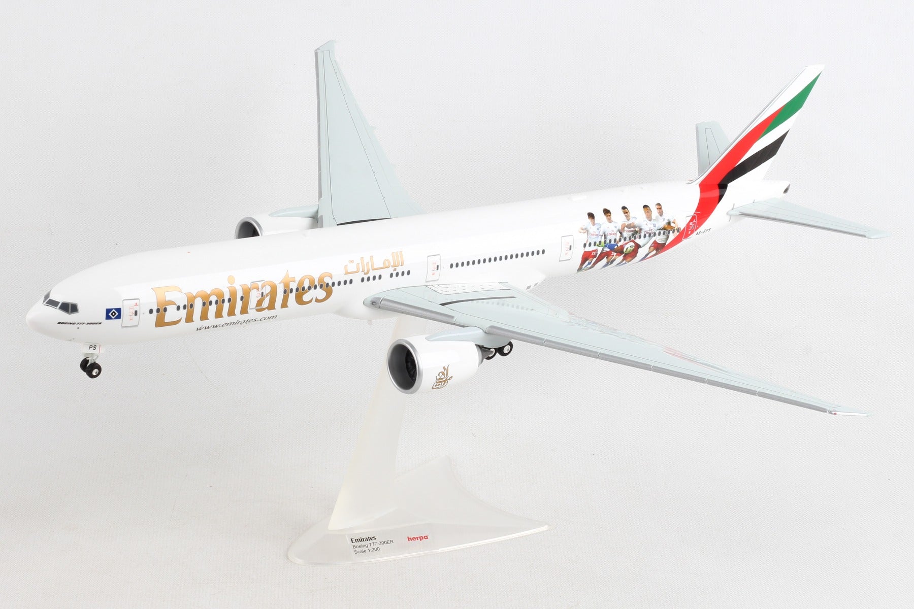 Herpa Wings HE559034 Emirates 777-300Er 1/200 Hamburger Sv